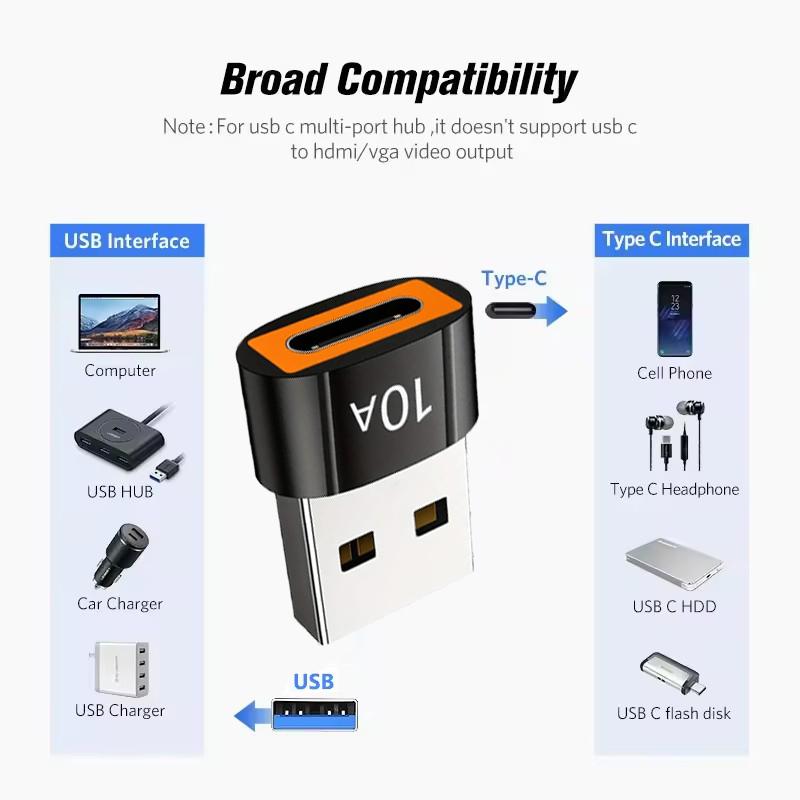 USB3.0 Male to USB Type C Female Cable OTG Adapter Converter Type-c Female to USB Male Charger Plug For Laptop Data OTG Adapter 3