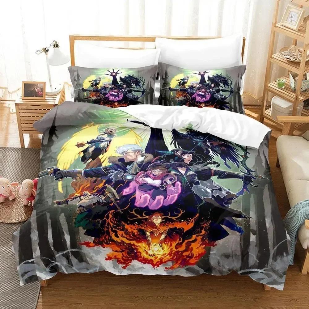 Новый Аниме Набор постельного белья The Legend of Vox Machina с наволочкой Пододеяльник Мягкий Односпальный Двуспальный Queen King Размер