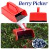 Portable Berry Pickers Metal Comb Rakes Picking Fruit Collecting Scoop Handle Blueberry Collection Harvester Picking Garden Tool