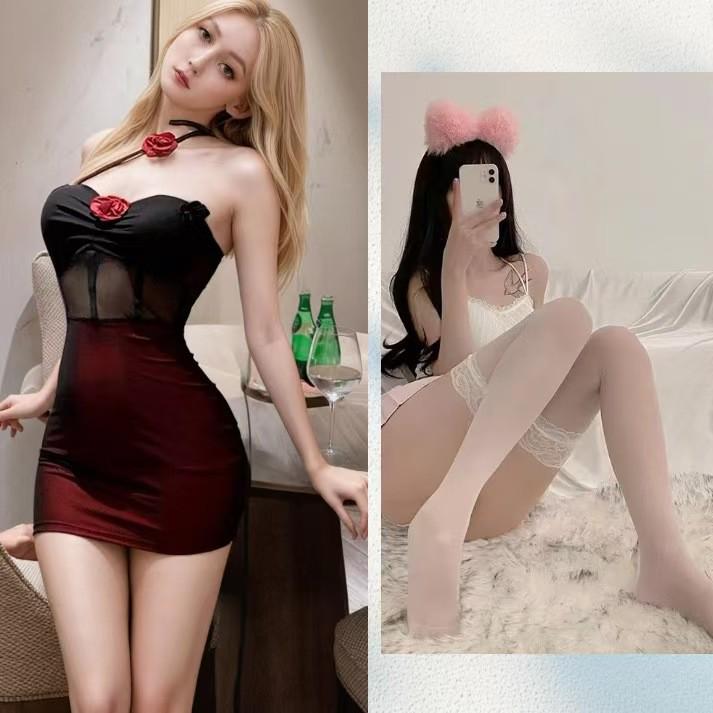 Клубное платье Pure Desire с цветочным халтером, открытой спиной и сетчатым облегающим силуэтом - Сладкий и пикантный стиль
