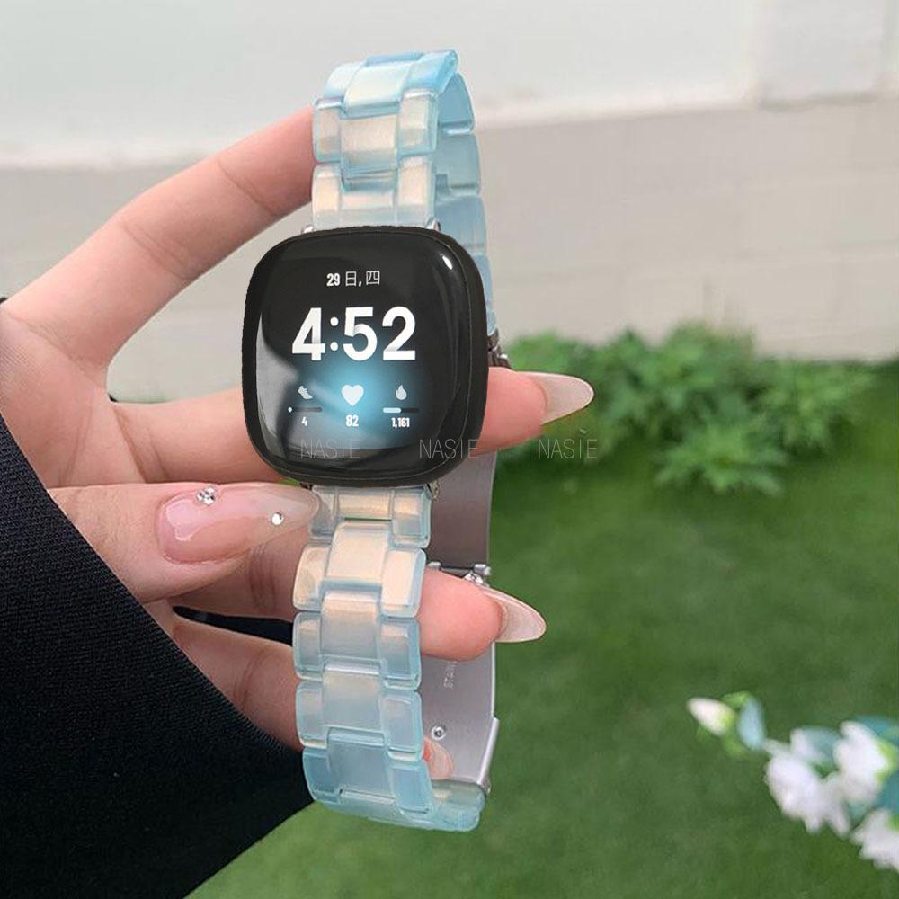 Женский роскошный полимерный ремешок для Fitbit Versa 4 3 2 1, браслет, ремешок для браслета Fitbit Sense 2, аксессуары