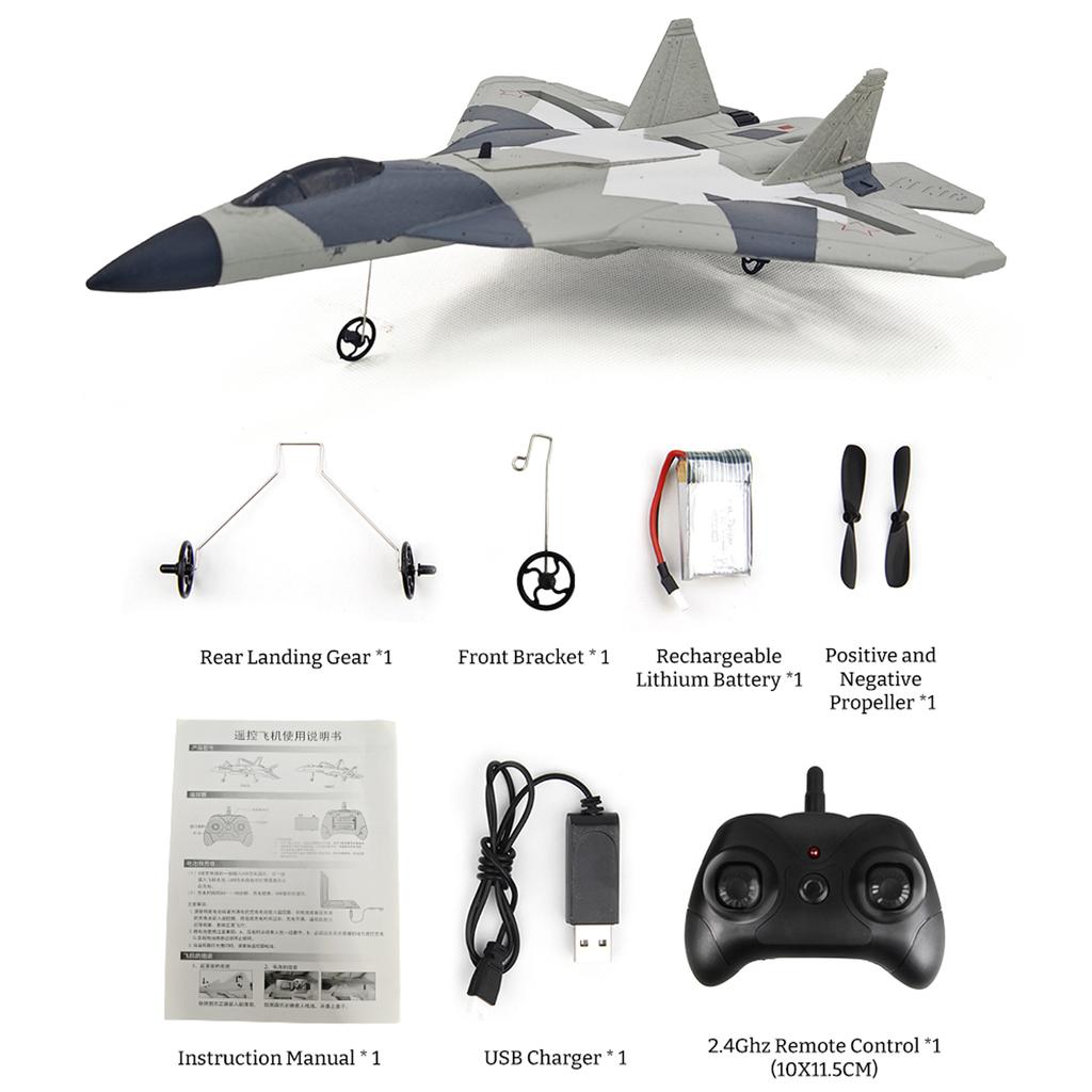 Remote Control Airplane, 2.4GHz Electric Foam Fighter Fixed Wing Aircraft, 2 Channel Toy Plane Gifts for Beginners Kids