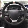 Чехол на руль автомобиля из замшевой кожи для Honda Fit CRV Crider Civic, аксессуары для интерьера автомобиля, оригинальная оплетка на руль