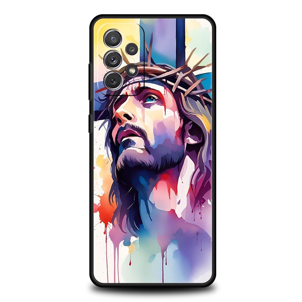 Христианский религиозный чехол с Иисусом для Samsung A51 A71 A21S A12 A11 A15 A25 A31 A41 A23 A33 A53 A73 A05S A13 5G A35 A55