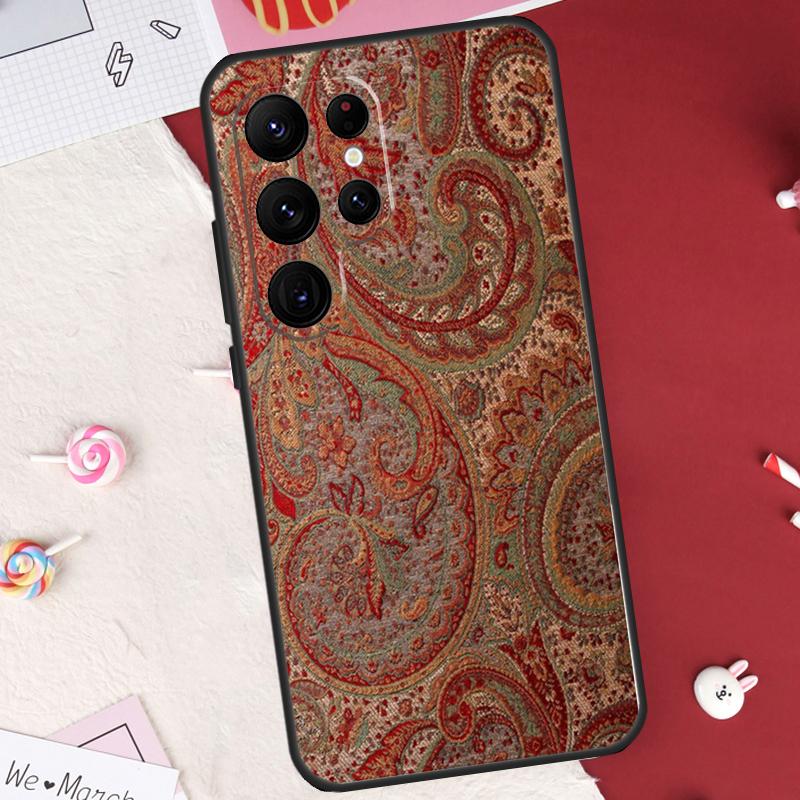 Paisley Pattern Case For Samsung Galaxy S24 FE S20 FE S21 S22 S23 S25 S26 Ultra S10 Plus S25 FE Cover Shell