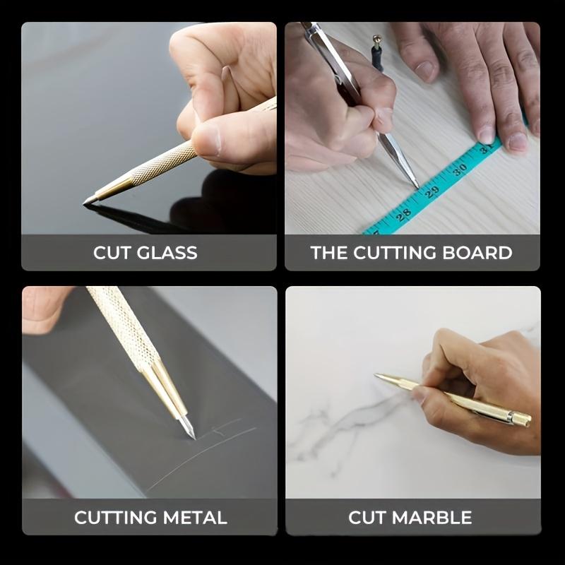 2/5Pcs Diamond Nib Titanium Pen, Precision Metalworking And Woodworking Tools For Cutting Glass, Tiles, Metal And Wood