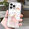 Светящийся чехол для телефона 'Счастливый розовый слон' для IPhone 14 15 16 13 12 11 17 Pro Max 12 13 Mini Мягкая крышка