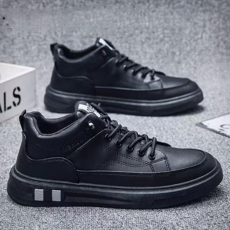Men S Black Breathable Casual Sports Sneakers For All Seasons