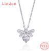 Линдон Стерлингового Серебра 925 Классическое Женское Ожерелье Кулон Циркон Модный Подарок