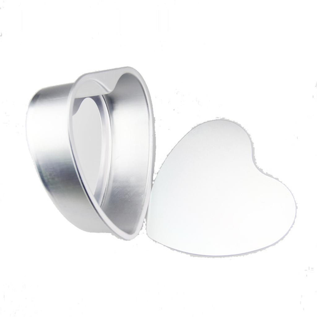 Набор форм для торта в форме сердца 4/6/8/10 дюймов со съемным дном, алюминиевая форма для торта, идеально подходит для дней рождения, рождественских вечеринок