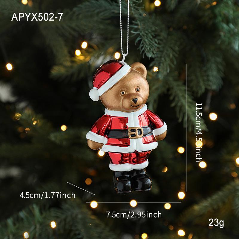 Золотой Красный Мультяшный Рождественский Подвесной Кулон Украшение Рождественская Елка Подвесное Украшение Новогодняя Вечеринка Украшение для Дома
