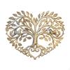 Металлическая скульптура птицы и дерева, украшение в форме сердца