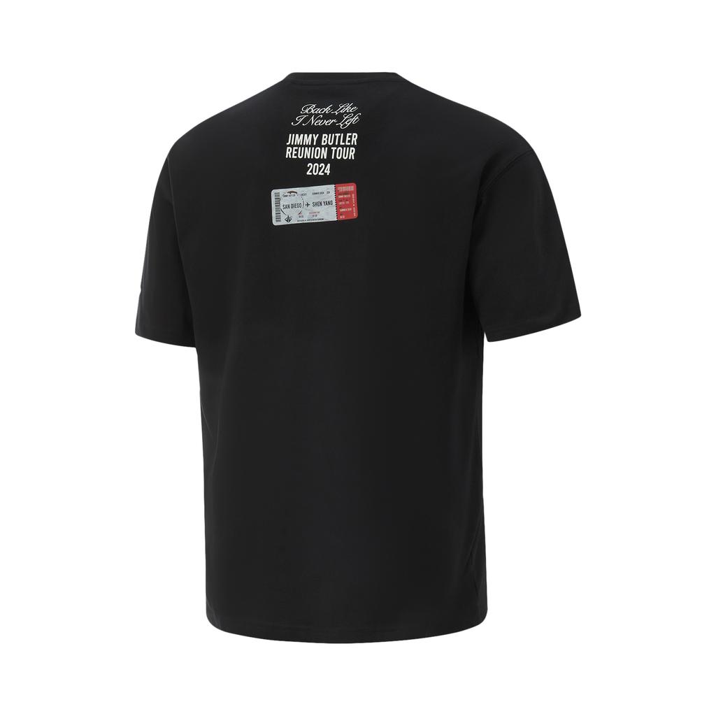 Футболка Li Ning Professional Basketball Series Jimmy Butler China Tour с круглым вырезом, удобная повседневная свободная с коротким рукавом и принтом, мужские топы AHSUG17-1