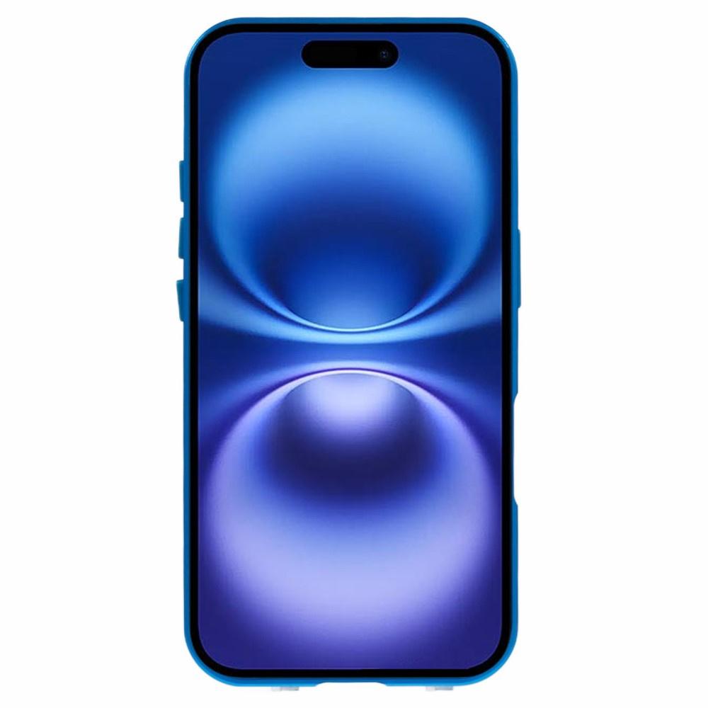 iPhone 16 Case, Magnetic Dual Glass, Blue