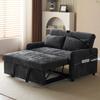 Modern Double Folding Sofa Bed, Adjustable Backrest, Phone Holder, USB Charging Port, Suitable for Living Room, Bedroom, Home Theater Apartment