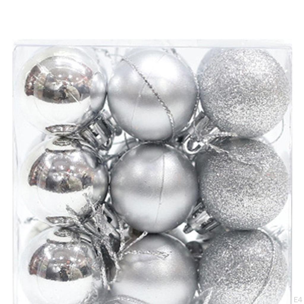 24 шт., рождественские шары, украшения, елочные подвесные украшения, набор рождественских украшений для