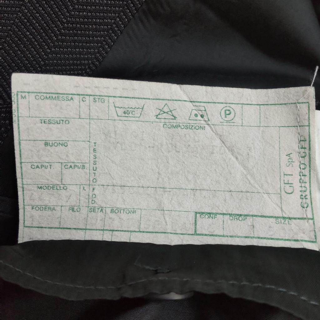 Giorgio Armani Осенне-зимний костюм мужской 50 L черный серый пиджак брюки(ИСПОЛЬЗОВАЛ)