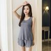 Plus Size Women's Summer Pajama Set - Comfortable Vest & Loose Shorts