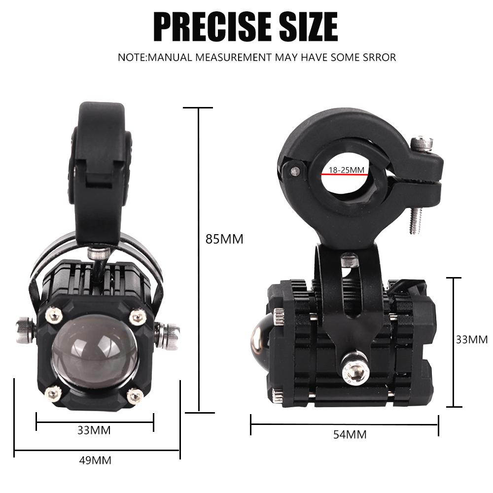 Мотоциклетная светодиодная вспомогательная фара, противотуманные фары, переключатель, квадроцикл, фара для вождения в туман, линза проектора, сверхяркая, четыре режима, с мини-противотуманной фарой