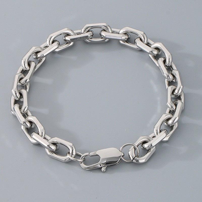 Браслет ручной работы, сделай сам, японская пряжка-лобстер, отделка О-цепочкой, OT-пряжка, нержавеющая сталь, мужское и женское ожерелье