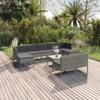 Day and Night - Day and Night Garden Furniture Set 10 Pieces and Gray Synthetic Rattan Cushions