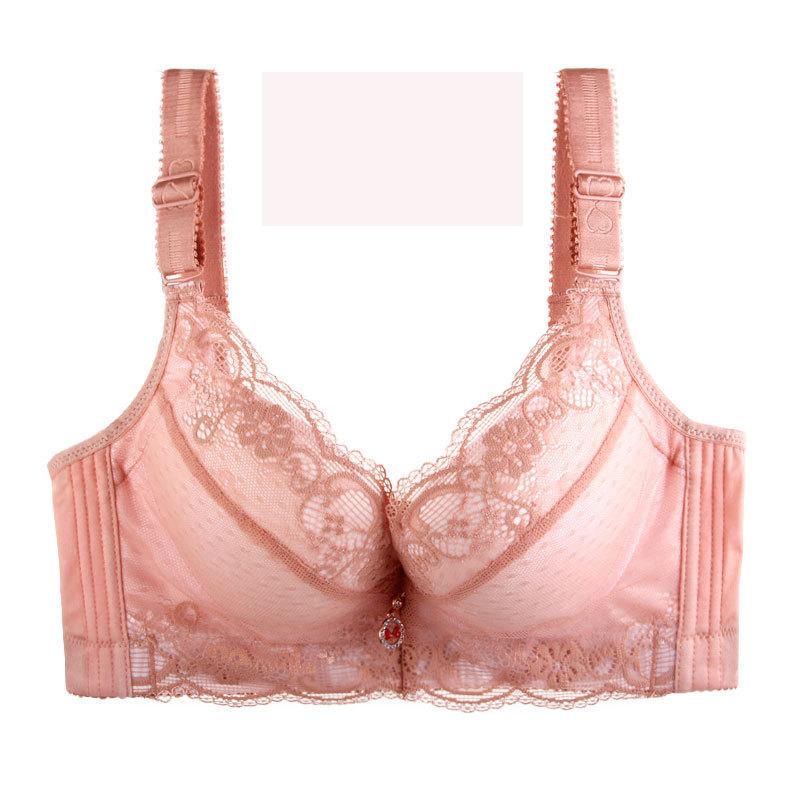 Сексуальный бюстгальтер большого размера для маленькой груди, собранный, утолщенный, с поддержкой верхней части, сексуальный бюстгальтер с четырьмя рядами, регулируемое нижнее белье для женщин 95A