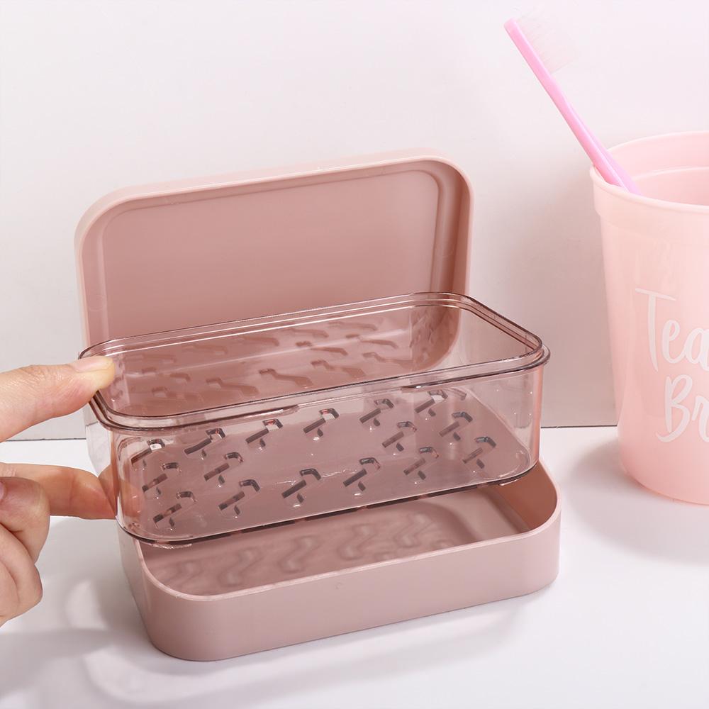 Creative Sealing Double Layer Dustproof With Lid Soap Dish Soap Box Soap Container Soap Case