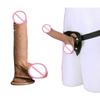Soft Silicone Realistic  And Balls Dildo Suction Cup Strap On Harness Strap Ons
