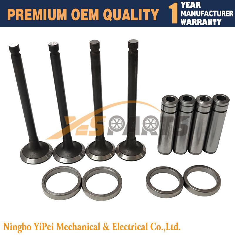 1 set L2E Valve Kit Intake & Exhaust Valve Guides Seats for Mitsubishi L2E