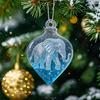Christmas Tree Ornament Gradient Blue Elephant Pendant for Xmas Decor Light Exquisite Winter Wonderland Hanging Ornament Holiday Gift