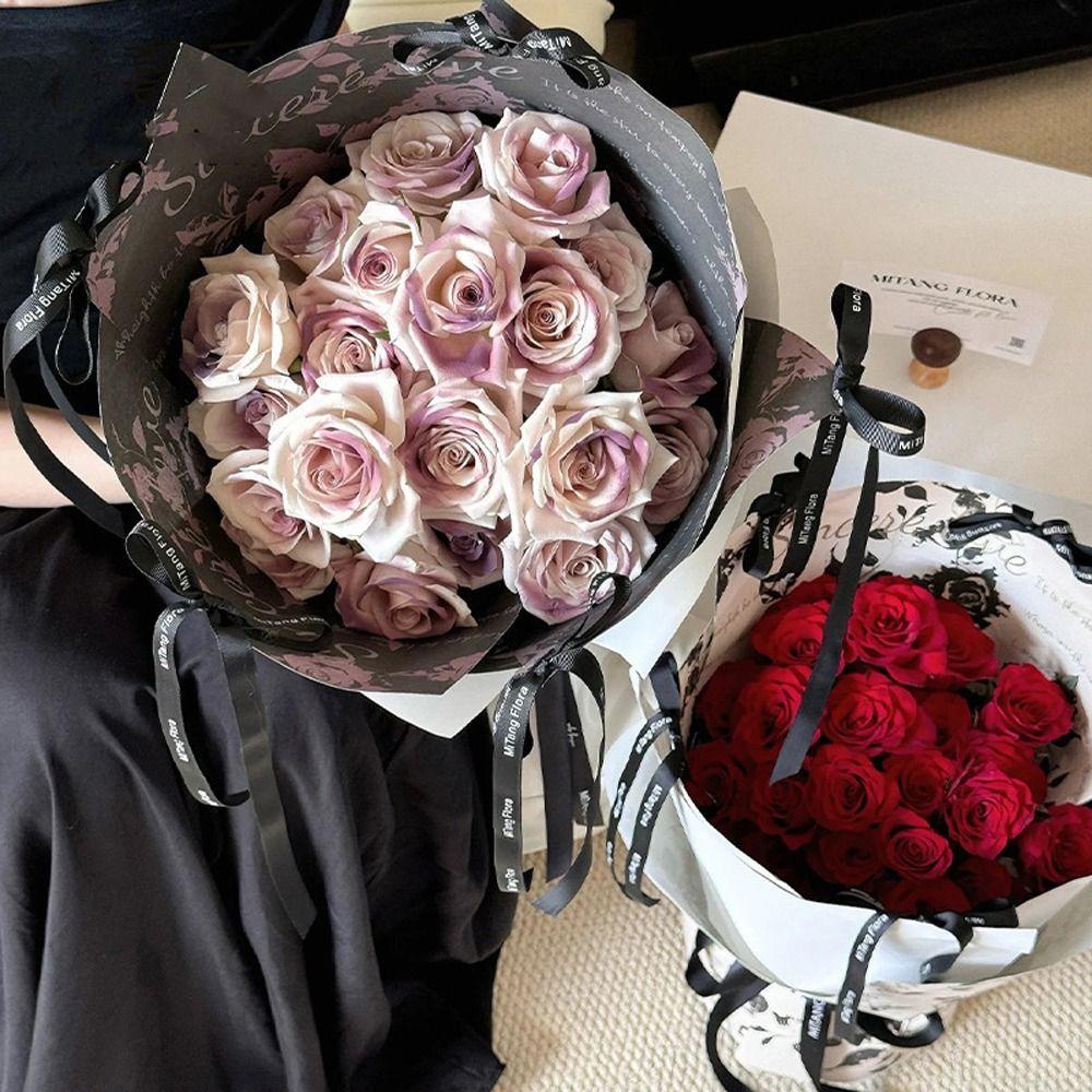 10pcs Antique Bouquet Wrapping Paper Romantic Gift Packaging Paper Mother's Day