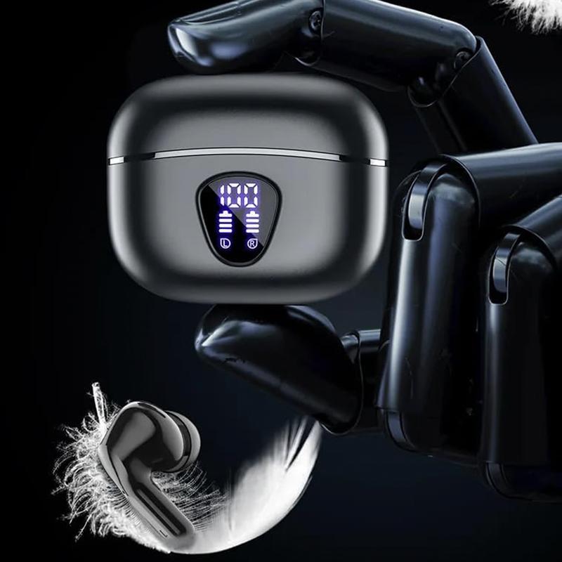 UYUXIO Noise Cancelling Earphone BT 5.4 Wireless EarBuds with 48H LED Display HiFi Stereo IP7 Waterproof Ear Buds Headphones