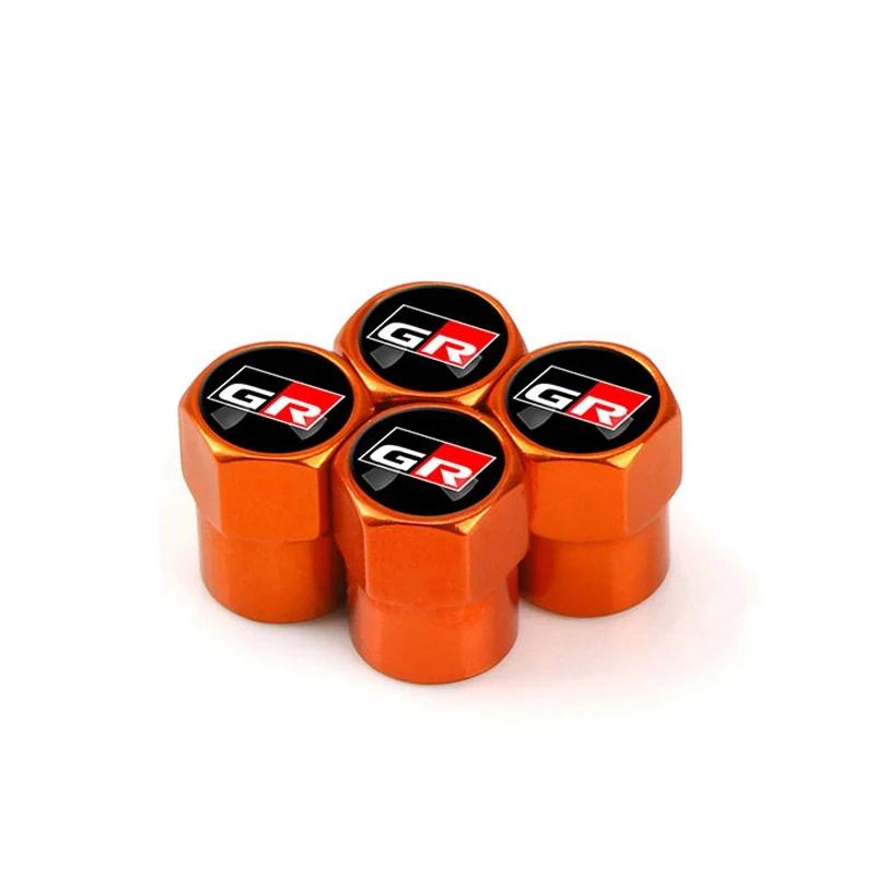 4Pcs Car Wheel Tire Valve Stem Caps Airtight Cover For Toyota GR Sport Corolla C-HR RAV4 Avensis Yaris Accessories Auto Styling