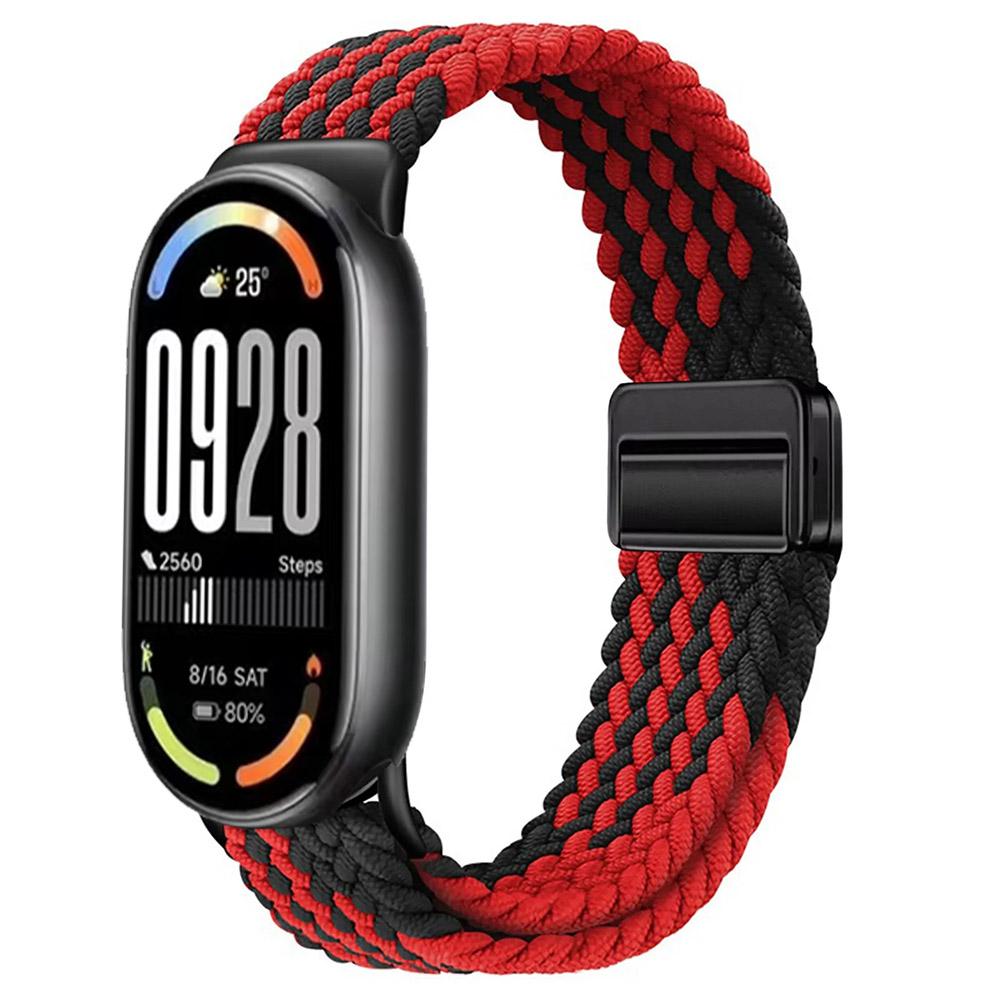 Нейлоновый петлевой ремешок для Xiaomi Mi Band 10 Браслет Плетеный Браслет Дышащий Наручный ремешок для XiaoMi Band 8 9 10 NFC Магнитная застежка Ремень