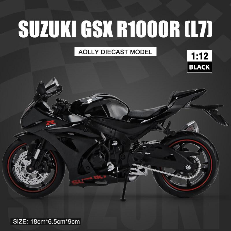 Модель Мотоцикла SUZUKI GSX R1000R Масштаб 1/12 Литая из Сплава Игрушка для Подарков Коллекций Декораций