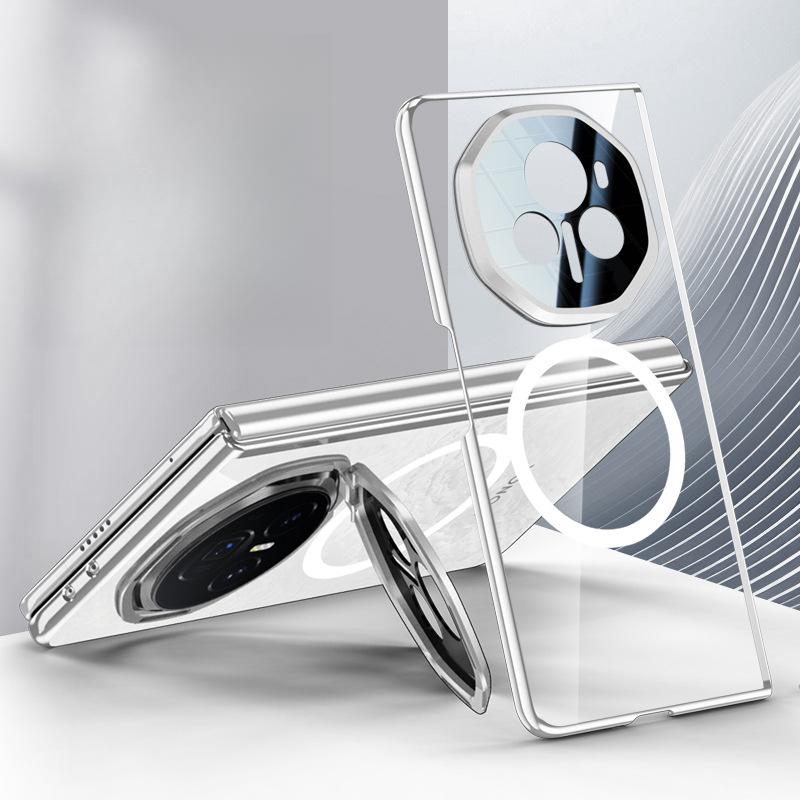 Подходит для чехла-подставки для телефона HONOR Magic V3, с магнитным прозрачным противоударным чехлом, простым и высококлассным корпусом