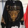 Women's Fashion Casual Spring Autumn Leopard Print Long Sleeve O-Neck Blouses & Shirts
