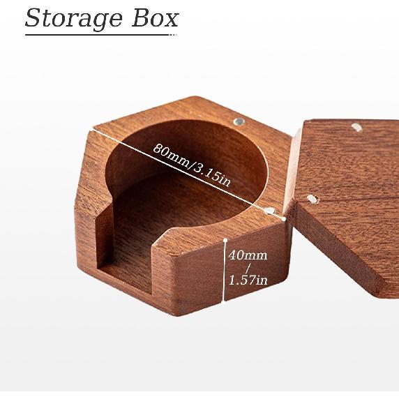 Держатель кофейного фильтра, шестиугольное одноразовое бумажное хранилище кофейных фильтров, сетчатый фильтр для хранения эспрессо, деревянные коробки размером 51 мм/53 мм/55 мм/58 мм - с крышкой