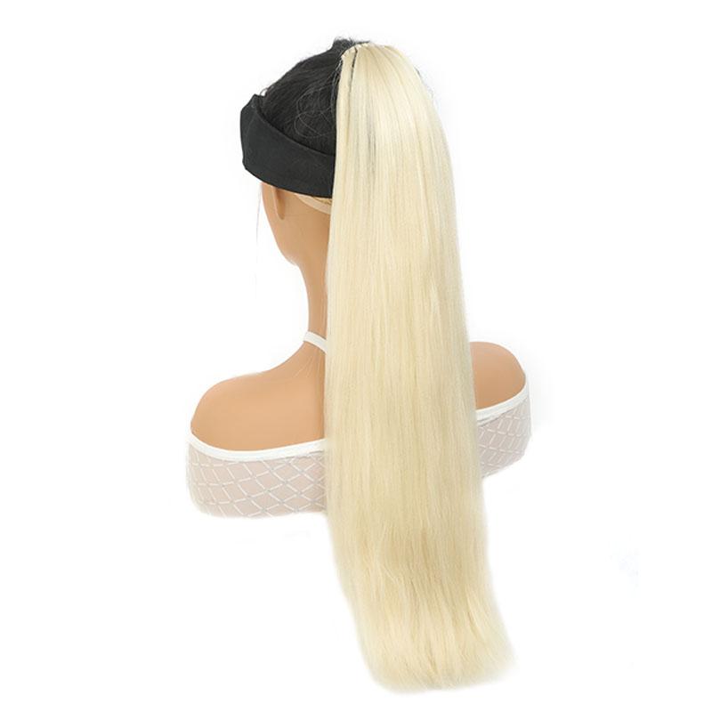 24-дюймовый длинный плетеный хвостик с резинкой, высокотемпературные мягкие волосы, женские синтетические шиньоны для повседневного использования