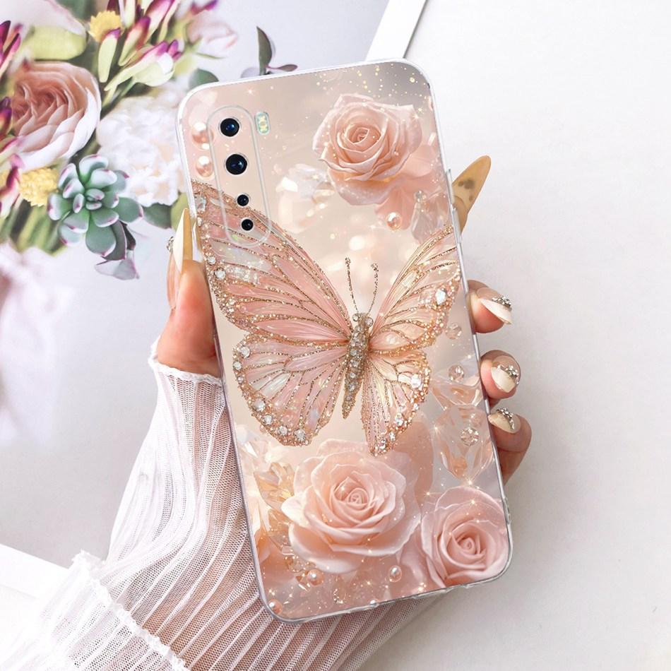 For OnePlus Nord / 8 Nord 5G / Z AC2001 AC2003 Cute Flower Butterfly Cat Painted Case For 1+ Nord Soft Silicone TPU Phone Cases