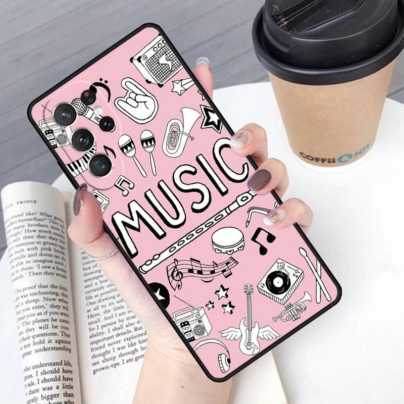 Музыкальная нота чехол для телефона Обложка Для Samsung Galaxy S24 S25 Ultra S21 S22 Ultra S10E Note 10 Plus Note 20 FE S23