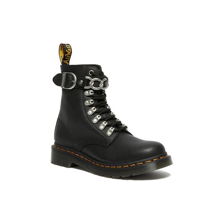 Dr. Martens 1460 Leather Chain Metal Buckle Short Boots Women Boots Black 27266001