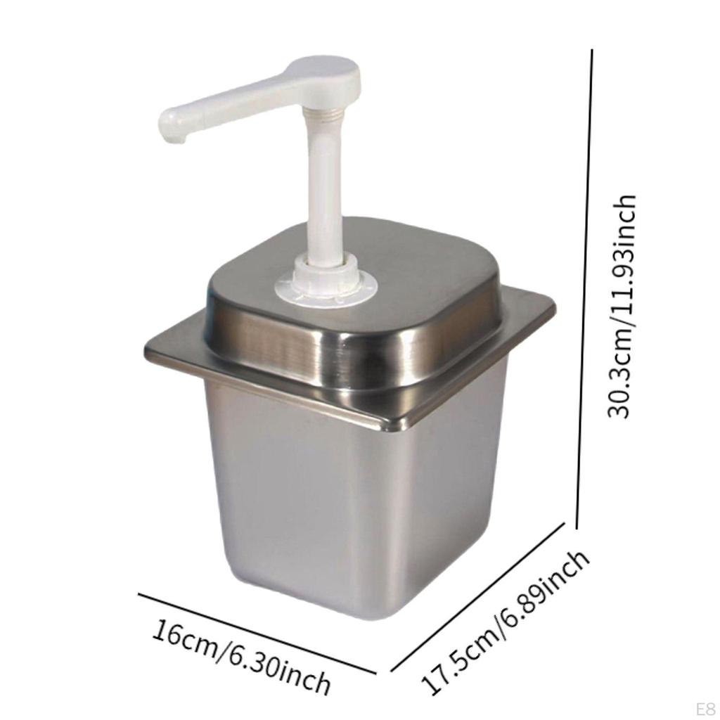 2.3L Sauce Dispenser Pump for Condiments, Manual Press Tool Kitchen And Bar