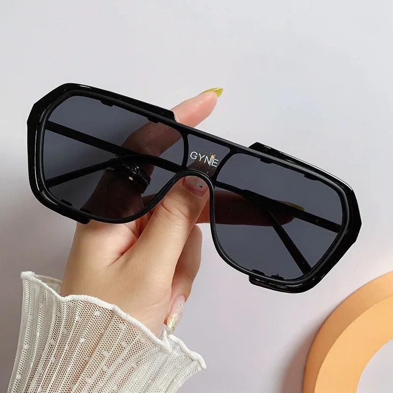 Цельные солнцезащитные очки Солнцезащитные очки с полной оправой для вождения Защита от ультрафиолета Очки с большой оправой Неполяризованный Модный аксессуар