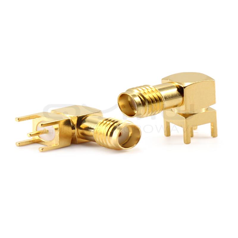 SMA Right-Angle Female PCB Antenna Connector (6-Pack)