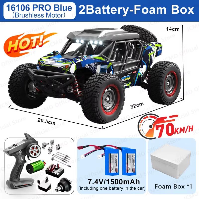 New 4WD RC Car 4x4 Off-road Drift Racing Car 50/70KM/h Super Brushless High Speed Radio Waterproof Truck Remote Control Toy for Kids Boys Racing