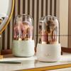 Multifunctional Rotatable Makeup Brush Organizer Bucket Luxury Style Compartmentalized Storage Box for Eyebrow Pencil Cosmetics