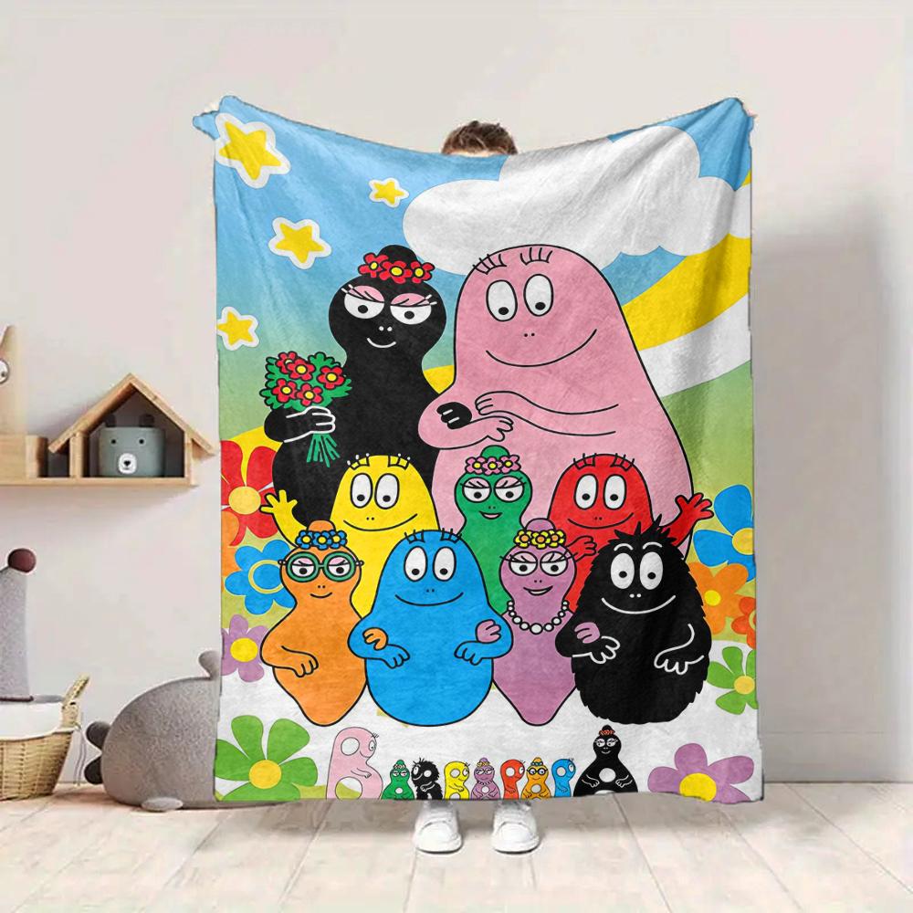 1Pc Colorful Friends Together Blanket Soft And Comfortable Casual Warm Camping Travel Christmas Halloween Xmas Gift M924178