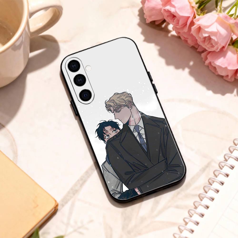 BL Манхва R-розы и Шампанское Чехол для телефона Samsung Galaxy A73,A72,A71,A70,A53,A52,A51,Другие Мягкий Черный Корпус