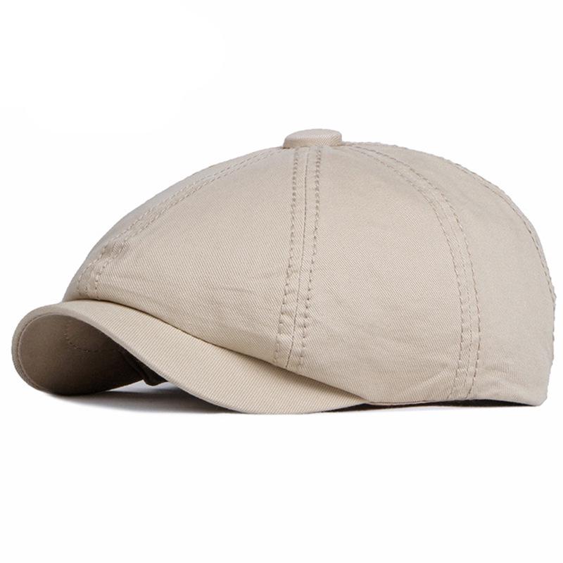 Унисекс винтажная хлопковая кепка-уточка: Весна, осень и зима Ретро однотонный берет